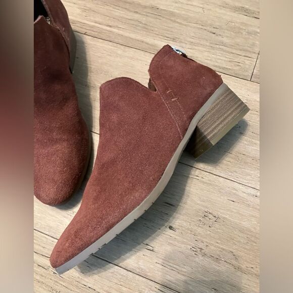 Kenneth Cole brown suede back zip pointed toes women’s heeled ankle boots size 7 - Picture 1 of 8